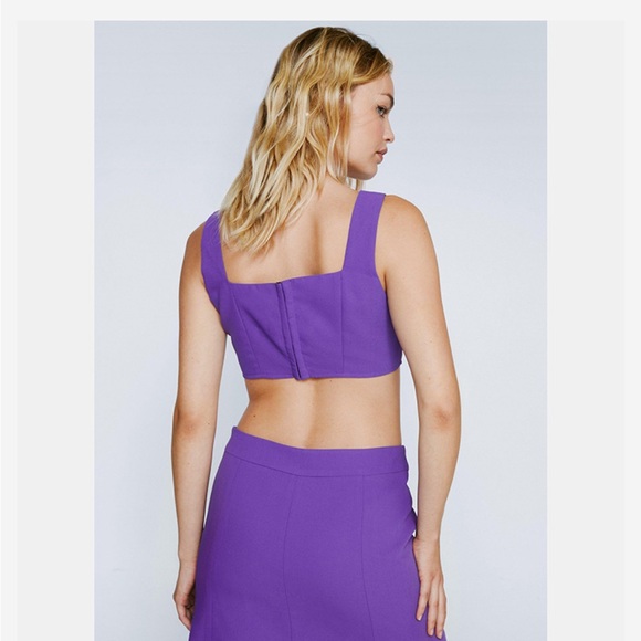 Nasty Gal Purple Women's Corset Crop Top - Picture 5 of 5